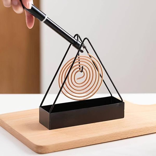 Iron Spiral Mosquito Coil Holder with Tray-Nordic Spiral Design